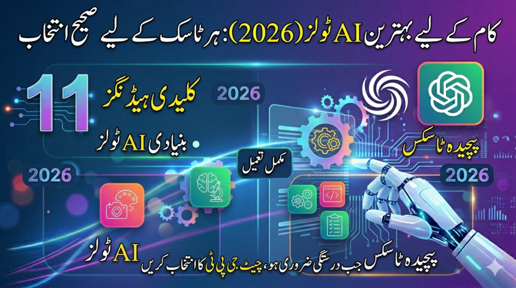 Alt Text: A comparison of popular AI tools including ChatGPT, Gemini, and Claude, highlighting their strengths, features, and best use cases for productivity and professional work in 2026.